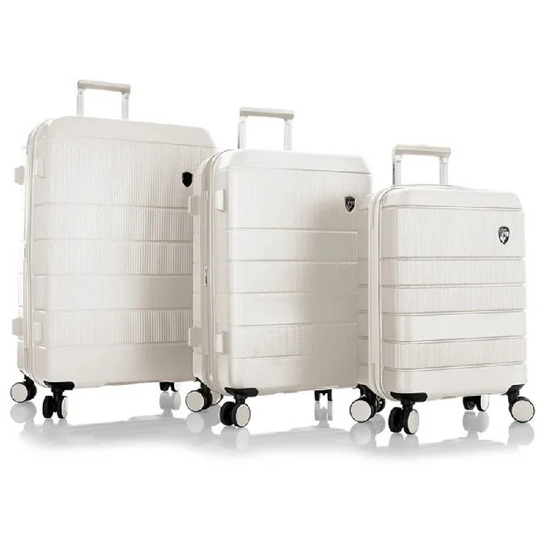 Suitcase with waterproof shell-Heys Neo 3 Piece Hardside Spinner Luggage Set