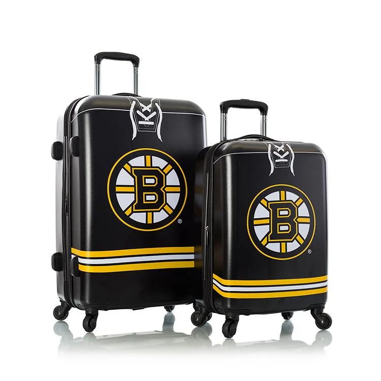 Suitcase with side handles-Heys NHL 2pc Boston Bruins Spinner Luggage Set