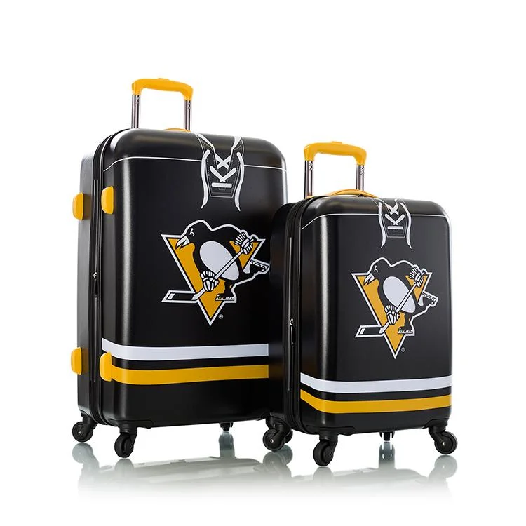 Suitcase for long journeys-Heys NHL 2pc Pittsburgh Penguins Spinner Luggage Set