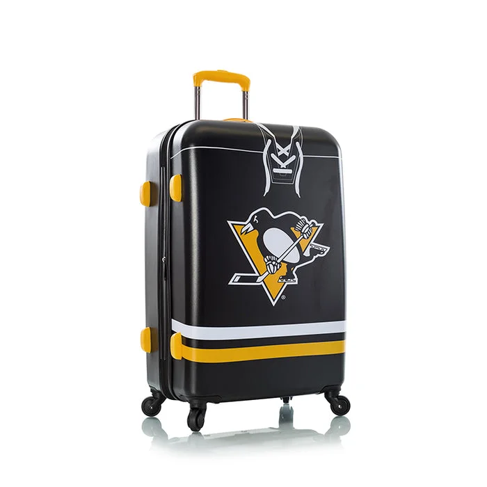 Suitcase for road journeys-Heys NHL Pittsburgh Penguins 26" Hardside Spinner Suitcase