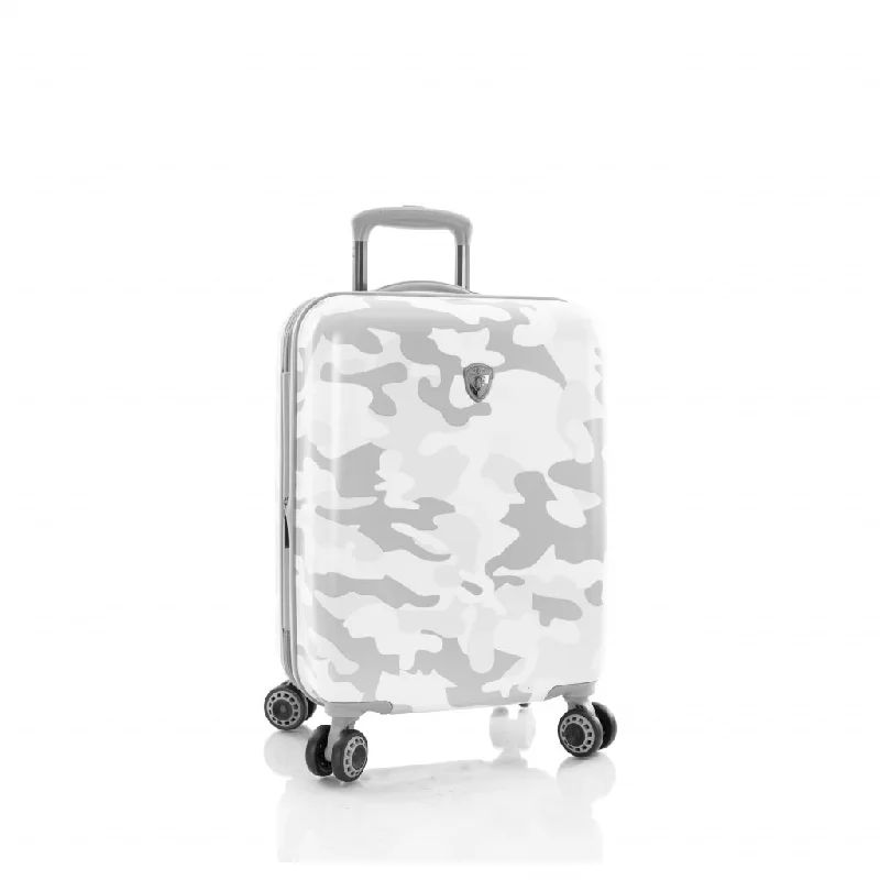 Suitcase for eco-friendly travel-Heys White Camo 21" Hardside Spinner Carry-On Suitcase