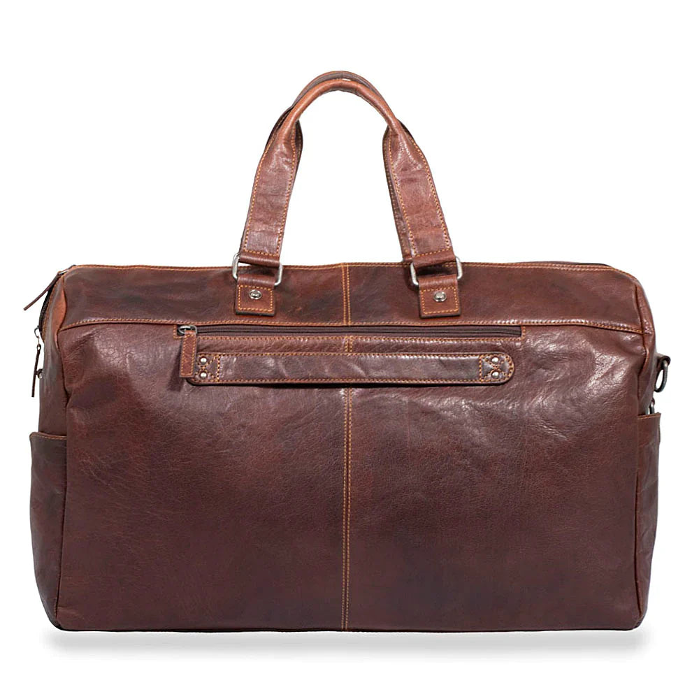 Duffle Bags for technicians-Jack Georges Voyager Large 22" Leather Carry on Duffle Bag