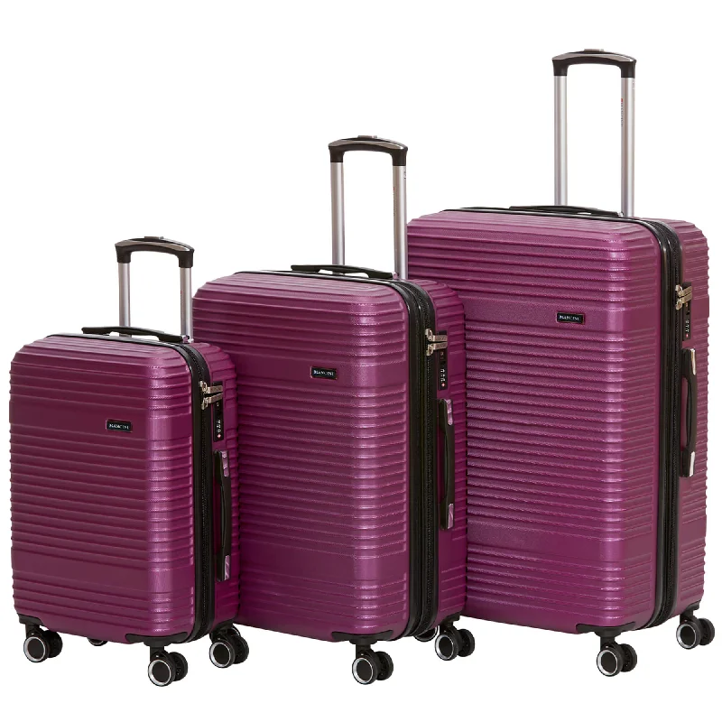 Suitcase with bold patterns-Mancini Perth Collection Lightweight Spinner Luggage Set