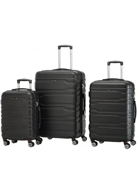 Suitcase for adventure travel-Mancini San Marino Lightweight Spinner Luggage Set