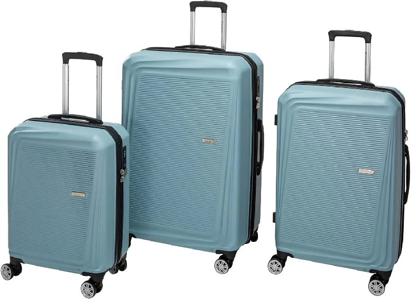 Suitcase for extended travel-Mancini Sydney Collection Lightweight Spinner Luggage Set