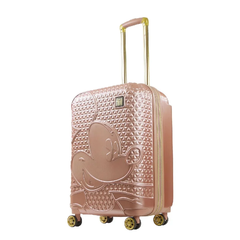 Suitcase with weatherproof shell-Mickey Mouse Rolling Luggage FŪL Disney Luggage 26" Rose Gold