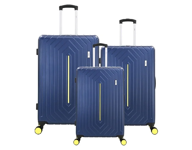 Suitcase with modern patterns-Mirage Mona 3 Piece Hardside Spinner Luggage Set