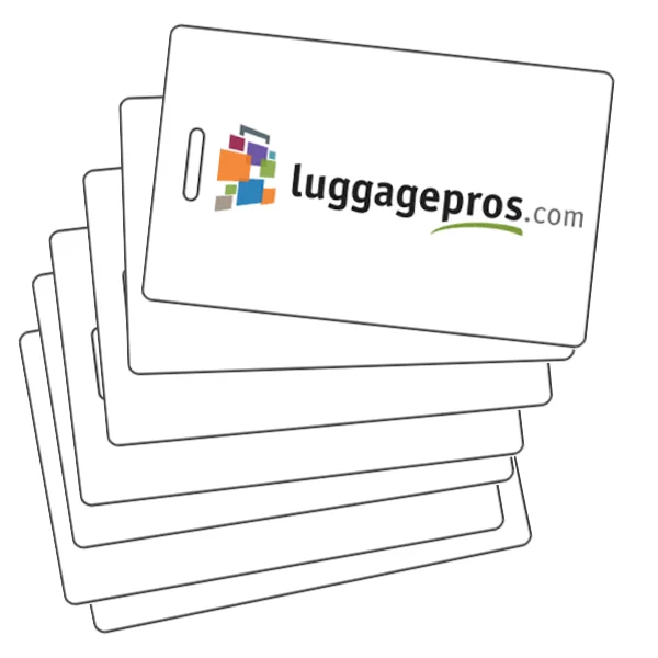 Suitcase for tropical trips-MyFly Personalized Luggage Tags - Only $2.25 each for 250 tags