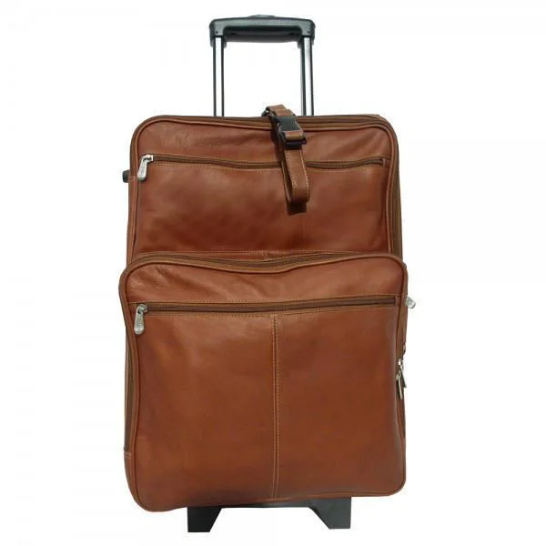 Suitcase with anti-slip handles-Piel Leather 22" Wheeled Traveler