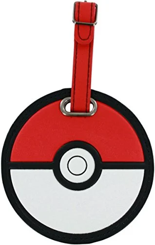 Suitcase for rugged use-Pokemon Pokeball Luggage Tag