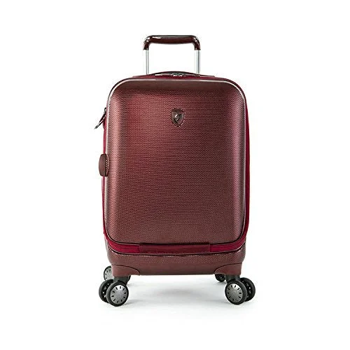 Suitcase with bold patterns-Portal 21" Spinner Suitcase Color: Burgundy