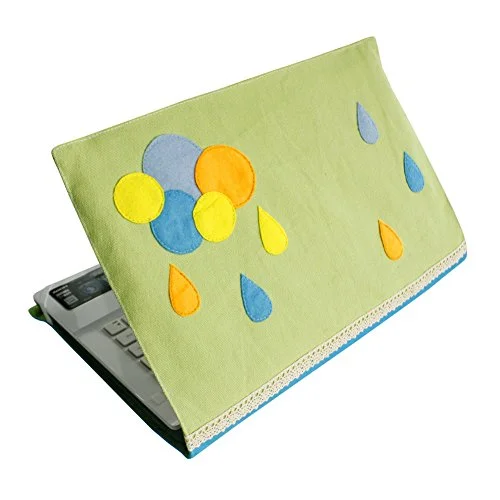 Suitcase for family vacations-[Rainy Day] Simple Design Laptop Shell Customized Canvas Notebook Shell