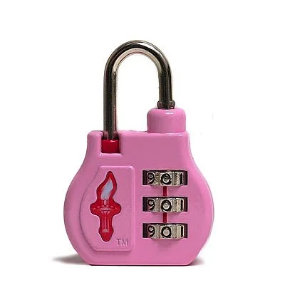 Suitcase with durable handles-Safe Skies Liberty Bell 3 Dial Tsa Combination Lock In Simply Pink