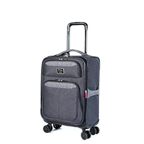 Suitcase for city travel-Sammy'S Soft Goods Co. Saint Dominique Expandable 20" Suitcase, Black/Grey