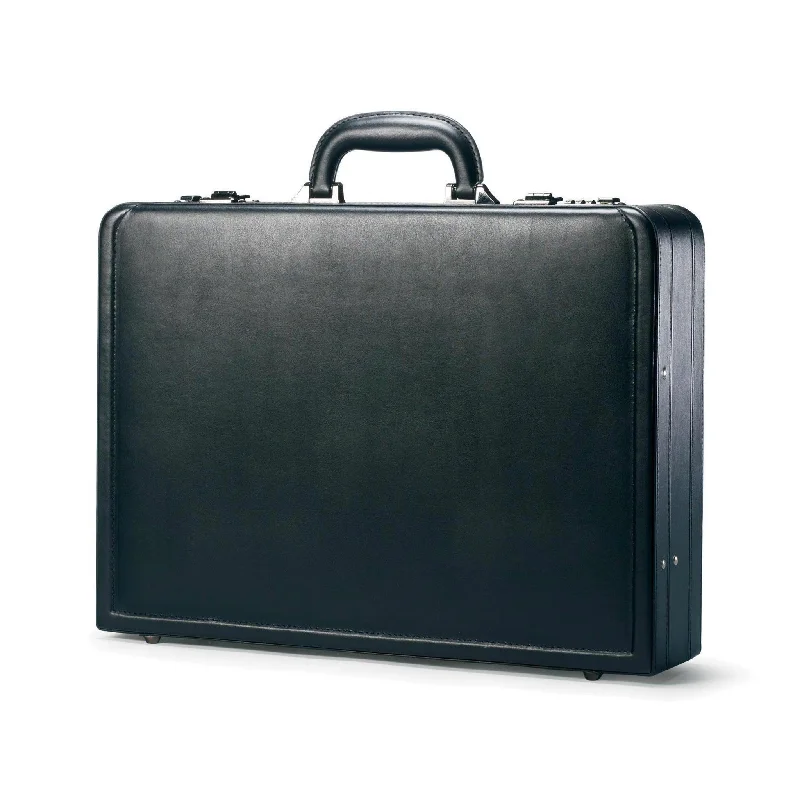 Suitcase with sturdy wheels-Samsonite Bonded Leather Attache