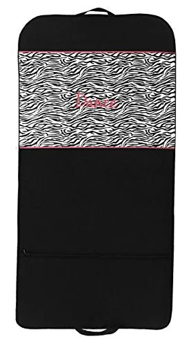 Suitcase for rugged trips-Sassi Designs Black Zebra Dance Garment Bag