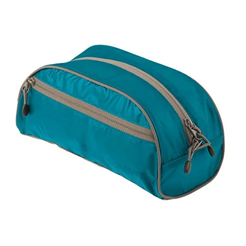 Suitcase for outdoor adventures-Sea To Summit Travelling Light Toiletry Bag - Pacific Blue Small