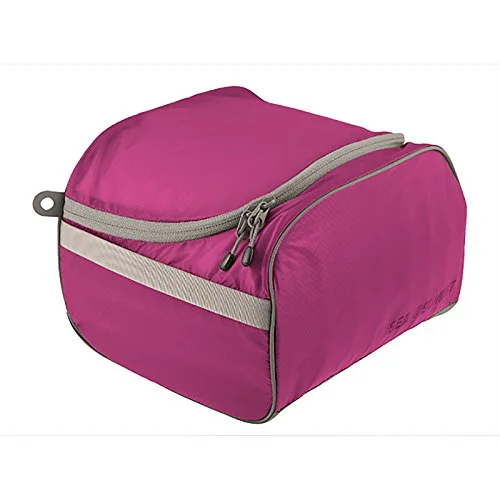 Suitcase with hidden compartments-Sea To Summit Travelling Light Toiletry Cell - Berry Small