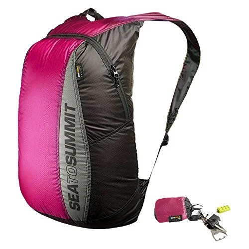 Suitcase with padded straps-Sea To Summit Travelling Light Ultra-Sil Travel Day Pack - Berry