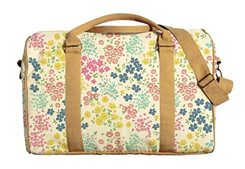 Suitcase with durable handles-Seamless Ditsy Floral Pattern Printed Canvas Duffle Luggage Travel Bag Was_42