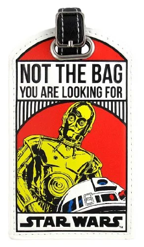 Suitcase for stylish travelers-Star Wars Not The Bag You Are Looking For Droids C-3Po/R2-D2 Luggage Tag