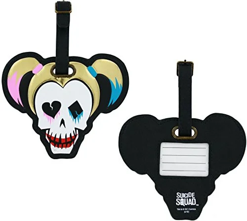 Suitcase for daily travel-Suicide Squad Harley Quinn Pu Luggage Tag