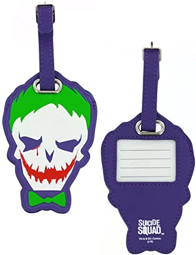 Suitcase with adjustable straps-Suicide Squad Joker Pu Luggage Tag