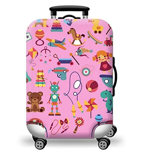 Suitcase with sturdy wheels-Tdc Elastic Luggage Cover Luggage Suitcase Cover Super Lightweight Luggage Protector