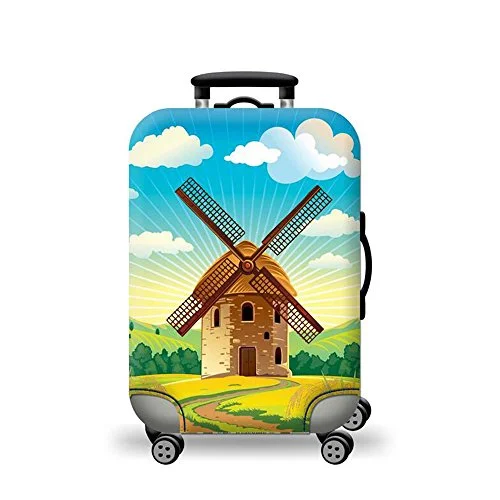 Suitcase with sleek patterns-Tdc Elastic Luggage Cover Luggage Suitcase Cover Super Lightweight Luggage Protector