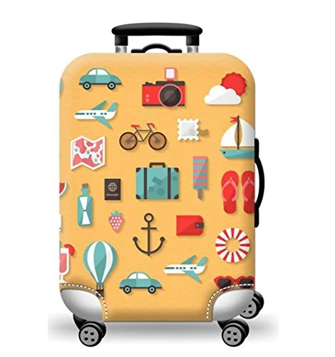 Suitcase for kids’ trips-Tdc Elastic Luggage Cover Luggage Suitcase Cover Super Lightweight Luggage Protector