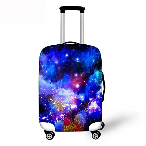 Suitcase for lightweight trips-Thikin 18/20/24/28 Inch Travel Luggage Protective Cover Classic Galaxy Design