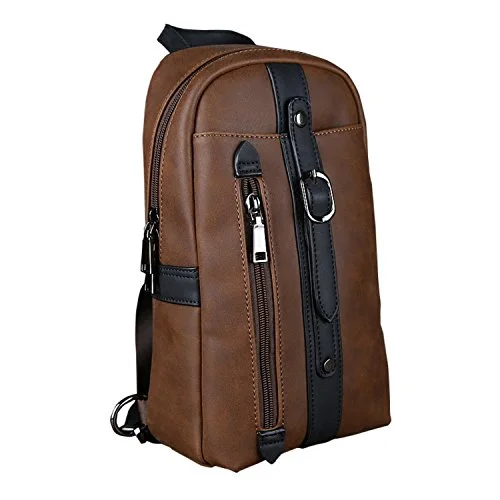 Suitcase with anti-slip handles-Tidog The New Chest Han Edition Leisure Trend Crazy Horse Leather Men'S Chest Bag