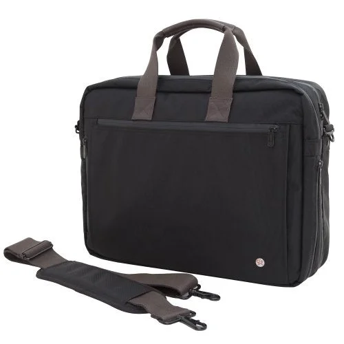 Suitcase for travel gear-Token Bags Lawrence Laptop Bag Large With Back Zipper, Black, One Size