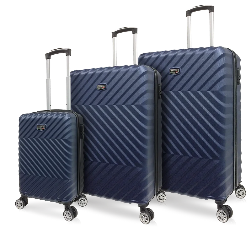 Suitcase with durable zippers-Toscano Imperiale 3 Piece Hardside Spinner Luggage Set