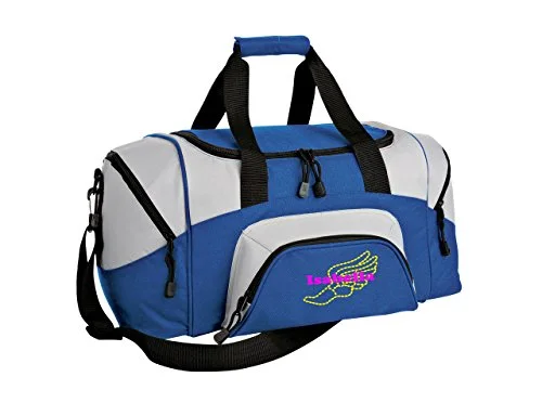 Duffle Bags for training-Track & Field Personalized - Colorblock Sport Small Duffle Bag (Royal/Grey)