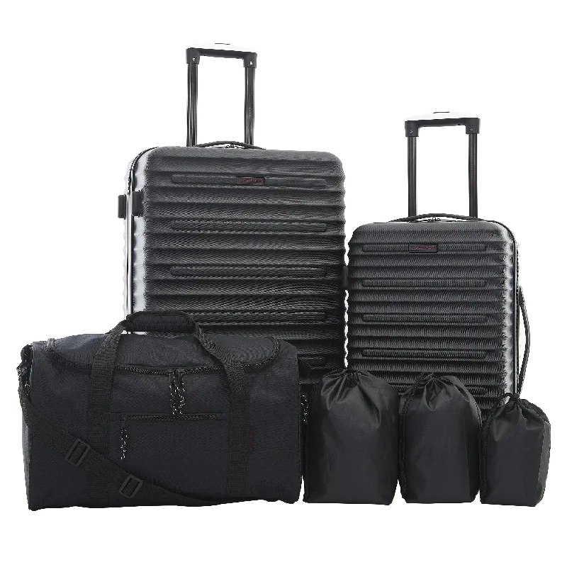 Suitcase for summer trips-Travelers Club Tour 6 Piece Hardside and Softside Luggage Set