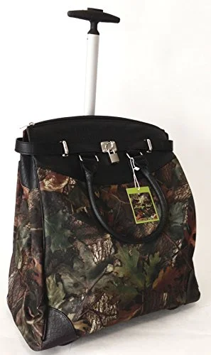 Suitcase with telescopic handle-Trendy Flyer Computer/Laptop Rolling Bag 2 Wheel Case Camo Black