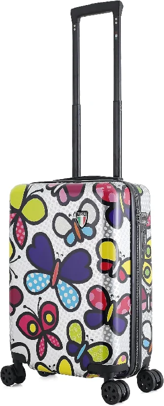 Suitcase for summer travel-TUCCI Italy Butterfly Pop Carry on Hardside Suitcase