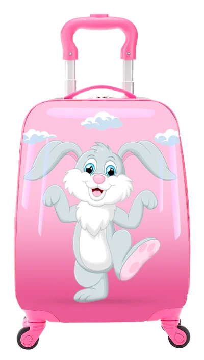 Suitcase for urban commuting-Tucci Italy Kids Happy Bunny 2 Piece Hardside Luggage Set