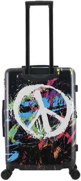 Suitcase with water-resistant fabric-TUCCI Italy Peace In The World (20”) Carry on Hardside Suitcase