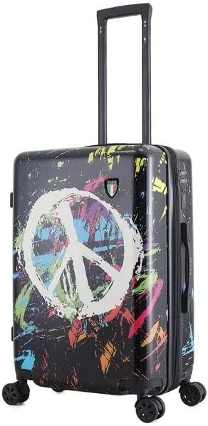 Suitcase for adventure seekers-TUCCI Italy Peace In The World 24” Medium Hardside Checked Suitcase