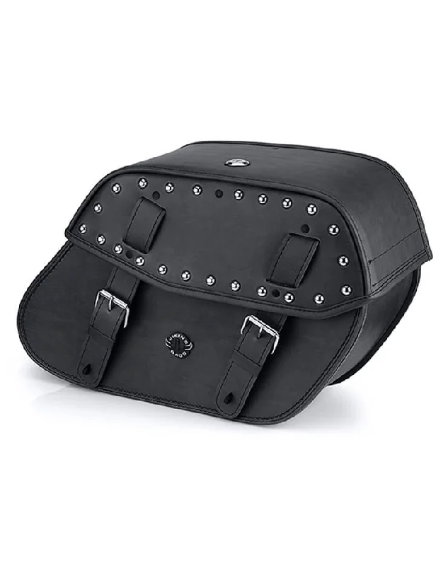 Easy DIY craft tutorials-24L - Odin Large Kawasaki Vulcan 900 Classic VN900 Studded Leather Motorcycle Saddlebags