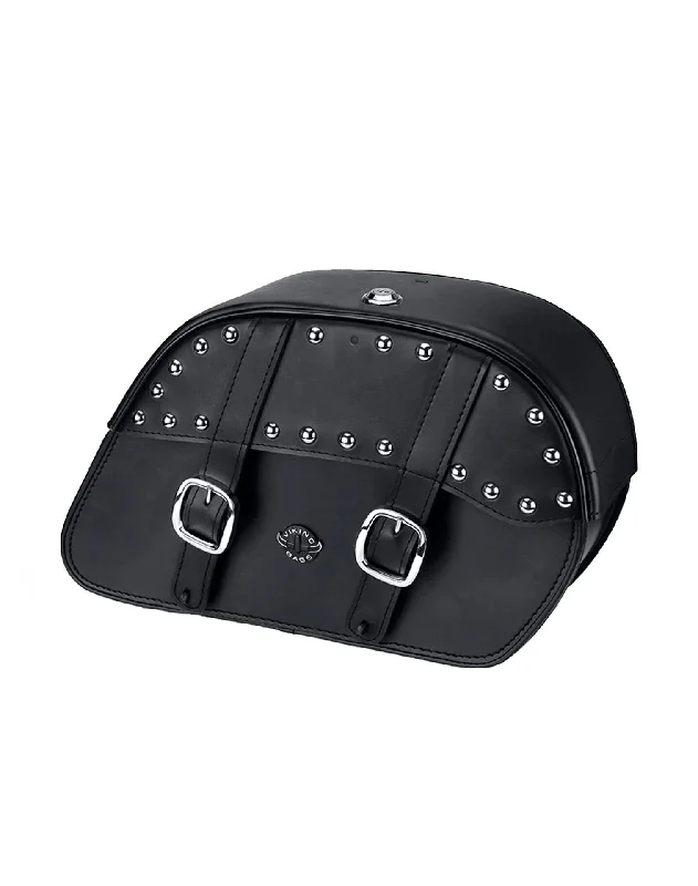 Best online translation tools-32L - Skarner Large Leather Studded Motorcycle Saddlebags for Harley Softail Low Rider FXLR