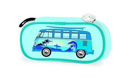 Suitcase for short vacations-Vw Collection By Brisa Pencil/Cosmetic Case - Campervan Surf Bus - Official Vw Licensed Product