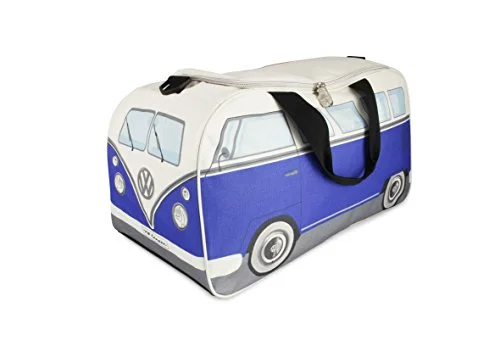 Suitcase with padded straps-Vw Collection By Brisa Vw Bus T1 Sport And Travel Bag Daypack (Blue/Beige)