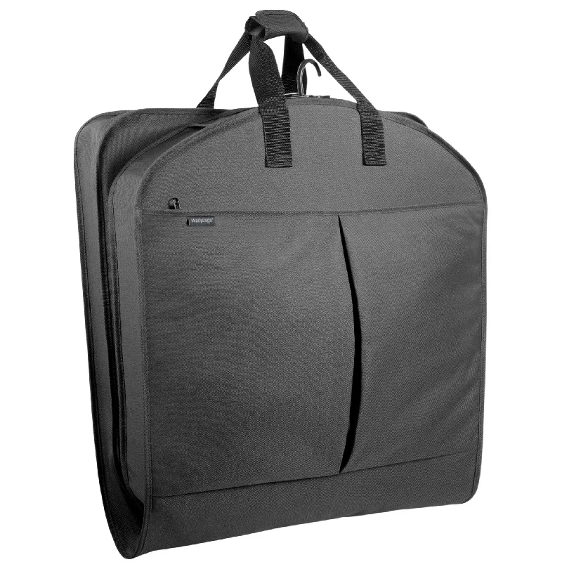 Suitcase for weekend travel-Wally Bags 40-inch Garment Bag with Pockets