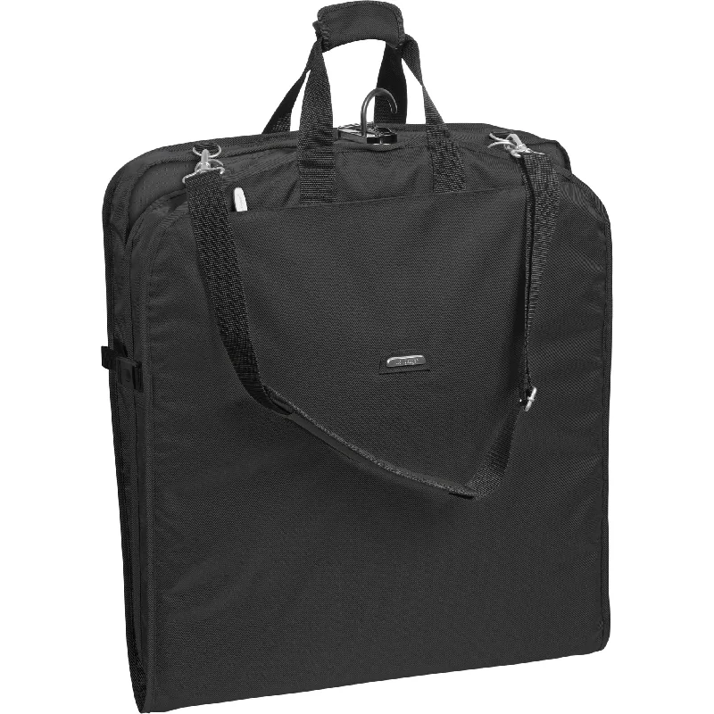 Suitcase for rugged use-Wally Bags 42-inch Shoulder Strap Garment Bag with Pockets