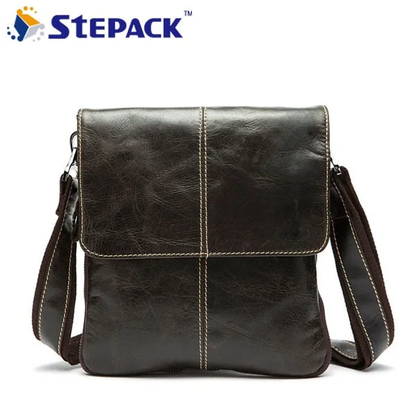 Crossbody for joggers-2017 New Arrival Genuine Leather Men Messenger Bag Vintage Shoulder Crossbody Bag Leisure Style