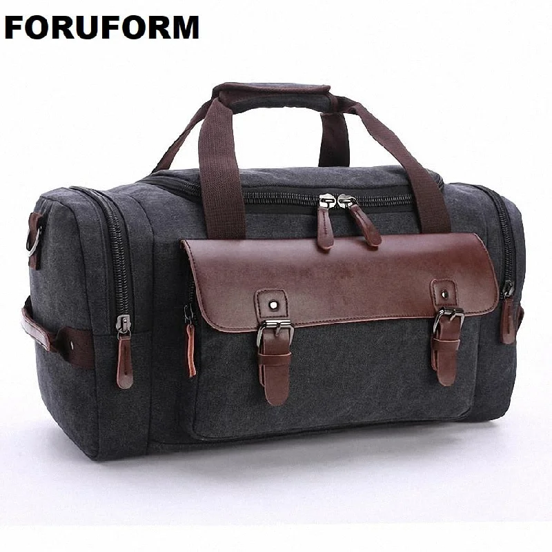 Duffle Bags for luggage-2018 New Style Tote Handbag Leisure Canvas Travel Duffle Bags Men Travel Duffle Bags With Pu