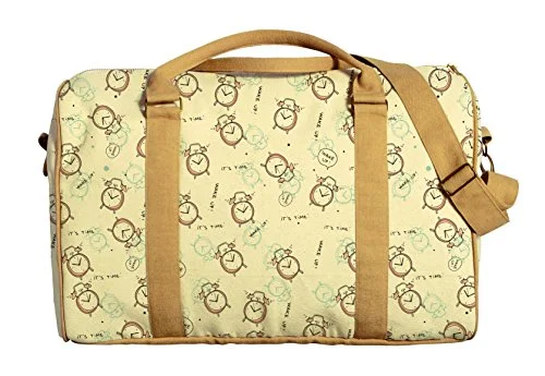 Suitcase for eco-friendly design-Alarm Clocks Printed Canvas Duffle Luggage Travel Bag Was_42